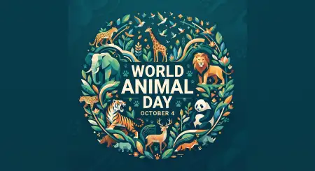 world animal day vector illustration 2026