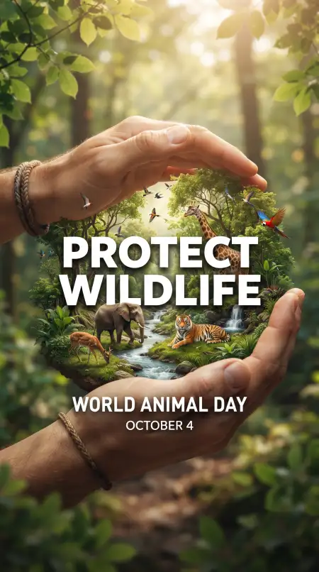 world animal day wildlife conservation poster 2026