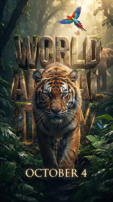 world animal day wildlife poster 2026