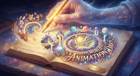 world animation day 2026 anime style illustration - World Animation Day 2026