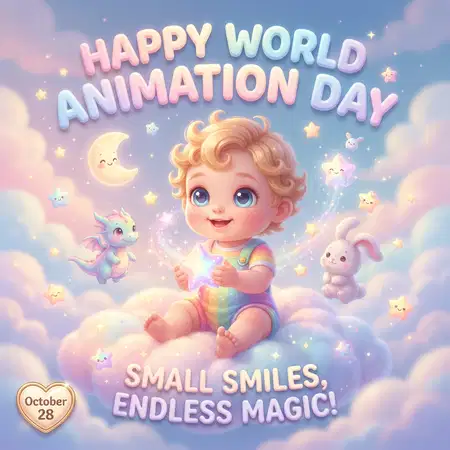 world animation day 2026 cute baby cartoon - World Animation Day 2026