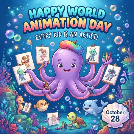 world animation day 2026 cute cartoon characters - World Animation Day 2026