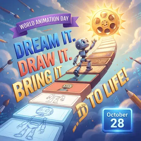 world animation day 2026 digital animation poster - World Animation Day 2026
