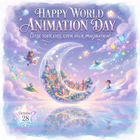 world animation day 2026 dreamy fantasy illustration - World Animation Day 2026