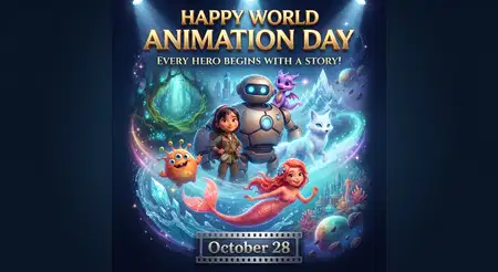 world animation day 2026 fantasy animation poster - World Animation Day 2026
