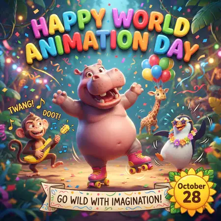 world animation day 2026 funny animal characters - World Animation Day 2026