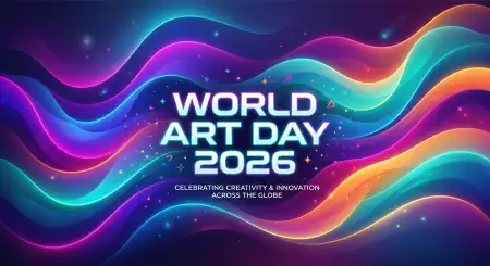 Free World Art Day 2026 Png Image Download