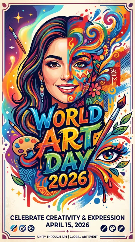 Free World Art Day 2026 Vector Illustration Free Download Image Download