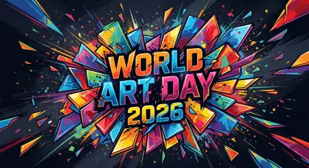 Free World Art Day Background Png 2 Image Download