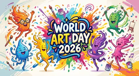 Free World Art Day Banner Design Ideas 2 Image Download