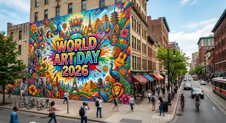 Free World Art Day Celebration Worldwide 2026 Image Download