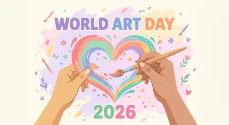 Free World Art Day Clipart Transparent Image Download