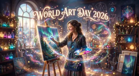 Free World Art Day Facebook Post Content 2 Image Download