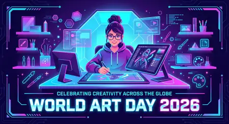 Free World Art Day Vector Illustration 2 Image Download
