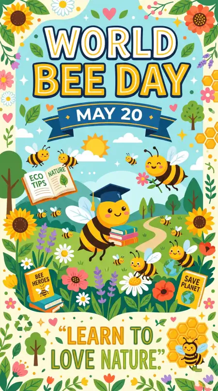 World Bee Day 2026 Classroom Poster - Free World Bee Day 2026 Download