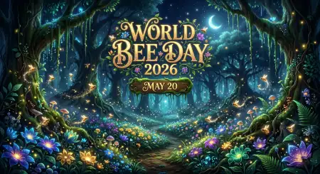 World Bee Day 2026 Festival Style Background - Free World Bee Day 2026 Download
