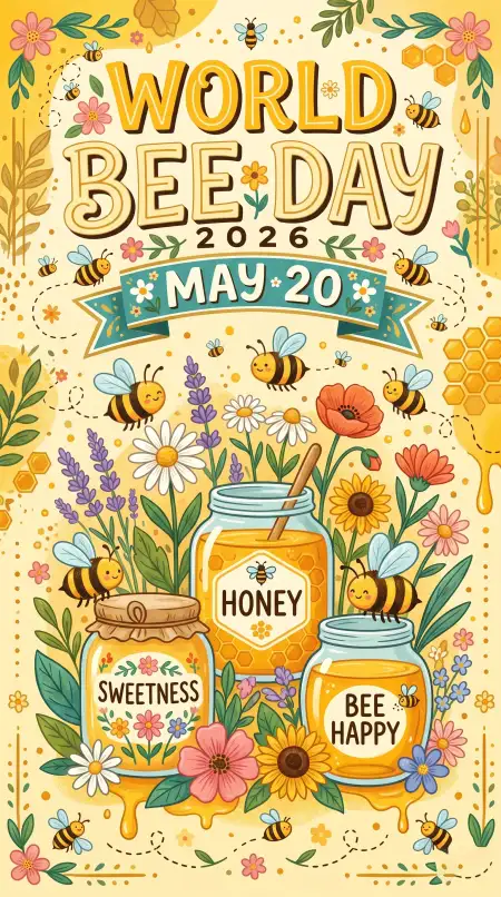 World Bee Day 2026 Natural Honey Concept - Free World Bee Day 2026 Download