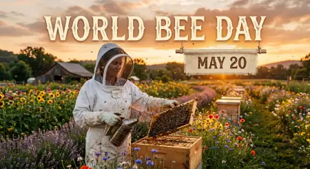 World Bee Day 2026 Organic Farming Awareness - Free World Bee Day 2026 Download