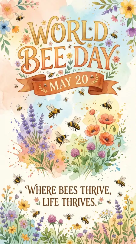 World Bee Day 2026 Pinterest Pin Ideas 2 - Free World Bee Day 2026 Download