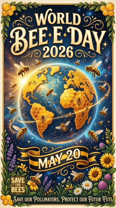 World Bee Day 2026 Poster - Free World Bee Day 2026 Download