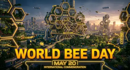 World Bee Day 2026 Youtube Thumbnail Design - Free World Bee Day 2026 Download