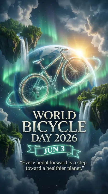 World Bicycle Day 2026 A4 Poster Template - Free World Bicycle Day 2026 Download