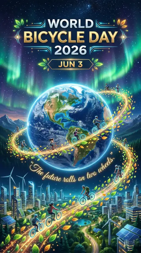 World Bicycle Day 2026 Banner Design - Free World Bicycle Day 2026 Download