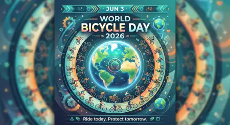 World Bicycle Day 2026 Bike Ride Event Poster - Free World Bicycle Day 2026 Download