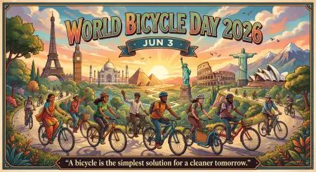 World Bicycle Day 2026 Cycling Community Banner - Free World Bicycle Day 2026 Download