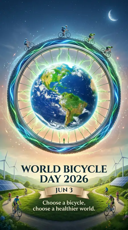 World Bicycle Day 2026 Eco Lifestyle Poster - Free World Bicycle Day 2026 Download