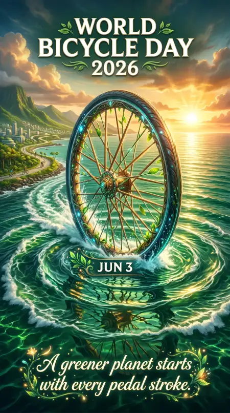 World Bicycle Day 2026 Facebook Captions - Free World Bicycle Day 2026 Download