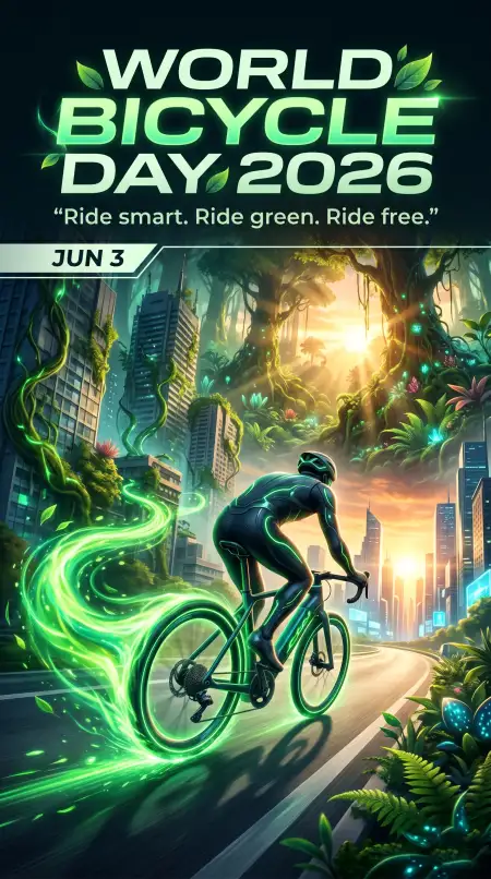 World Bicycle Day 2026 Road Safety Poster - Free World Bicycle Day 2026 Download