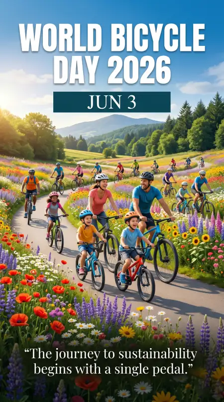 World Bicycle Day 2026 School Poster - Free World Bicycle Day 2026 Download