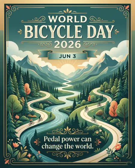 World Bicycle Day 2026 Special Day Poster - Free World Bicycle Day 2026 Download