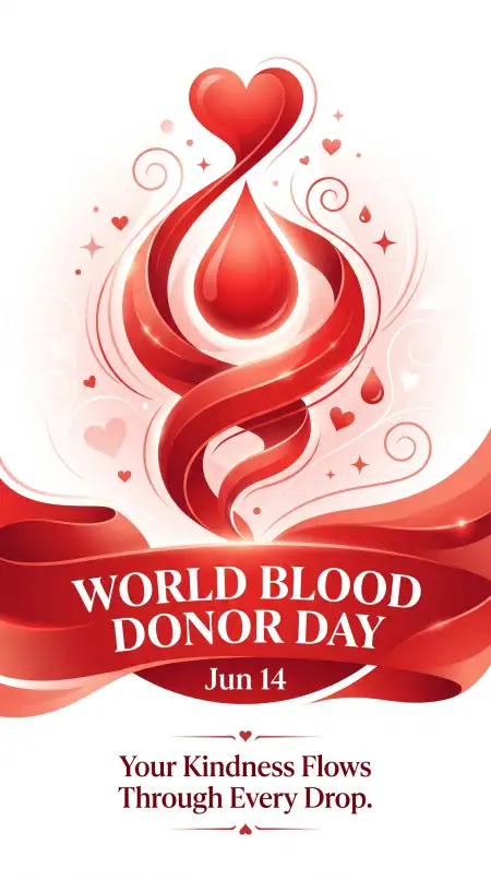 World Blood Donor Day 2026 Appreciation Poster - Free World Blood Donor Day 2026 Download