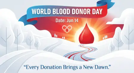 World Blood Donor Day 2026 Flat Design Artwork - Free World Blood Donor Day 2026 Download