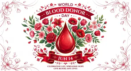 World Blood Donor Day 2026 Flat Vector Awareness Design - Free World Blood Donor Day 2026 Download