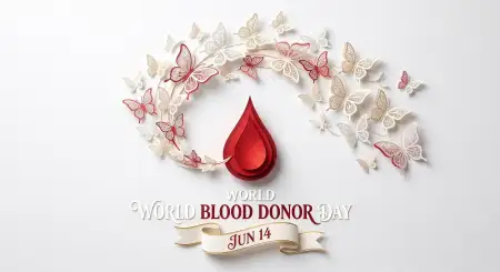 World Blood Donor Day 2026 Medical Vector Background - Free World Blood Donor Day 2026 Download