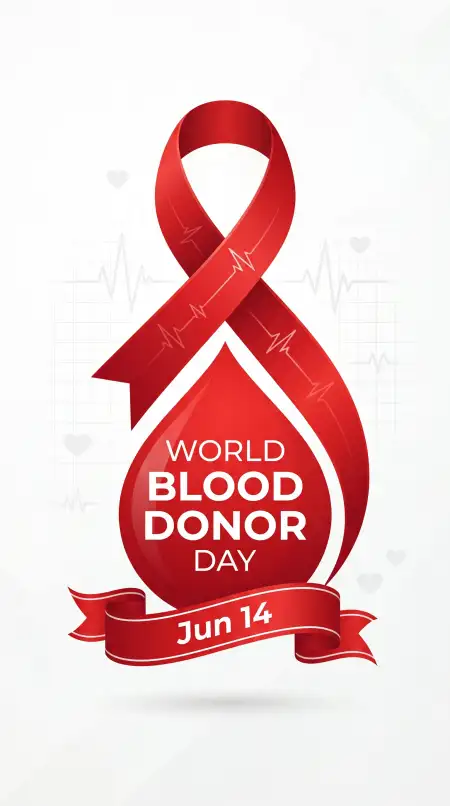 World Blood Donor Day 2026 Vector Blood Drop Illustration - Free World Blood Donor Day 2026 Download