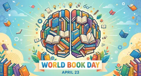 World Book Day Vector Illustration Prompt - Free World Book Day 2026 Download