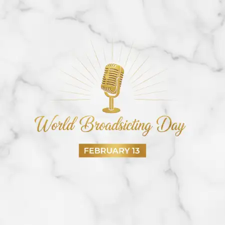 World Broadcasting Day Celebration Template Free - Free World Broadcasting Day Download
