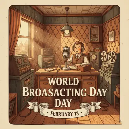 World Broadcasting Day Creative Concept Art - Free World Broadcasting Day Download