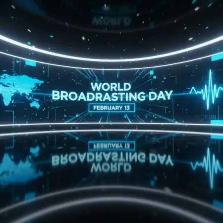 World Broadcasting Day Digital Banner Design - Free World Broadcasting Day Download