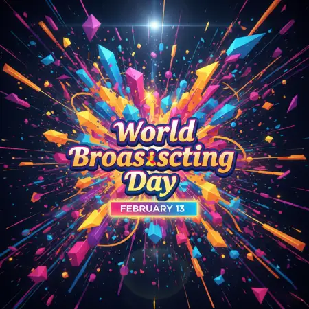 World Broadcasting Day Greeting Card Design - Free World Broadcasting Day Download