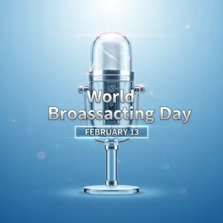 World Broadcasting Day News Anchor Background - Free World Broadcasting Day Download