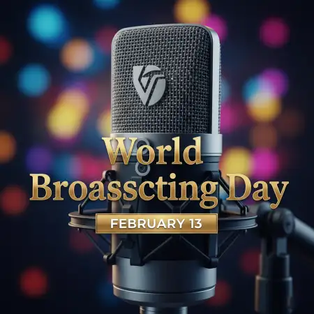 World Broadcasting Day Radio Microphone Image - Free World Broadcasting Day Download