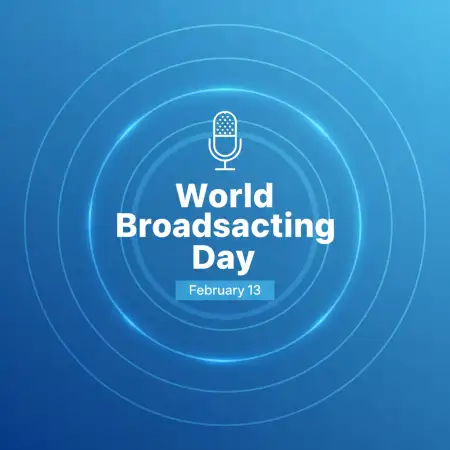World Broadcasting Day Vector Illustration - Free World Broadcasting Day Download
