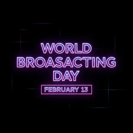 World Broadcasting Day Youtube Thumbnail Background - Free World Broadcasting Day Download
