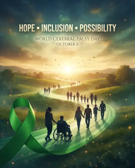 world cerebral palsy day creative background 2026