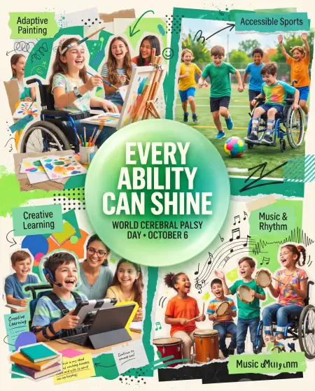 world cerebral palsy day creative poster 2026